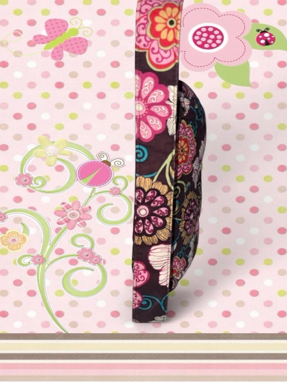 Vintage Vera Bradley Maggie Bag Purse In Mod Floral Pink Pattern - Picture 4 of 6